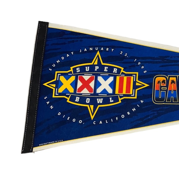 Super Bowl XXXII San Diego Flag 1998 Denver Broncos Vs Packers - Picture 2 of 3